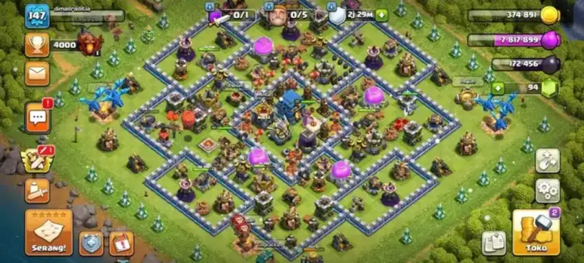 Jual akun coc th 12