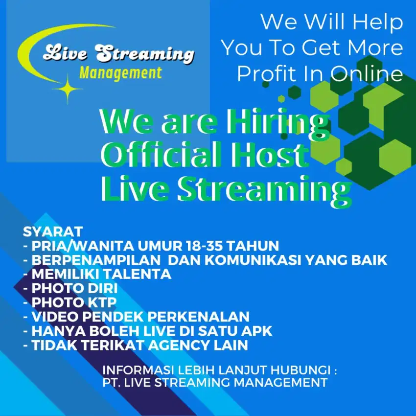 Dibutuhkan Penyiar Resmi Untuk Aplikasi Live Streaming