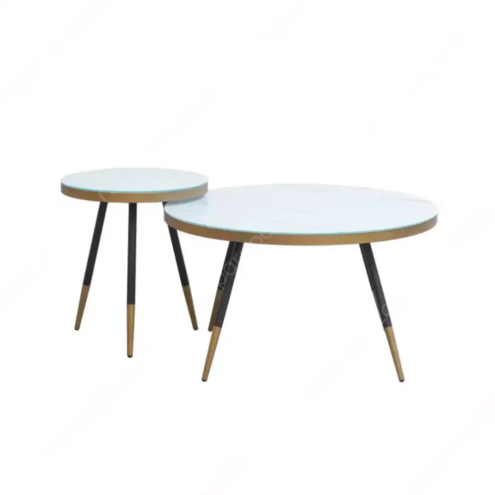 Informa Set 2 Pcs Marsha Meja Tamu & Meja Sisi - Putih