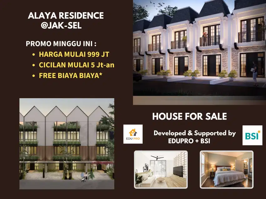Jual Rumah dekat TB Simatupang Dp 0%, Cicilan 5 Jt-an, Gratis Biaya2
