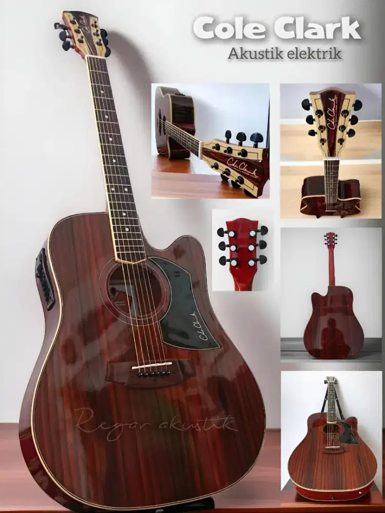 Gitar akustik elektrik cole clark Rosewood