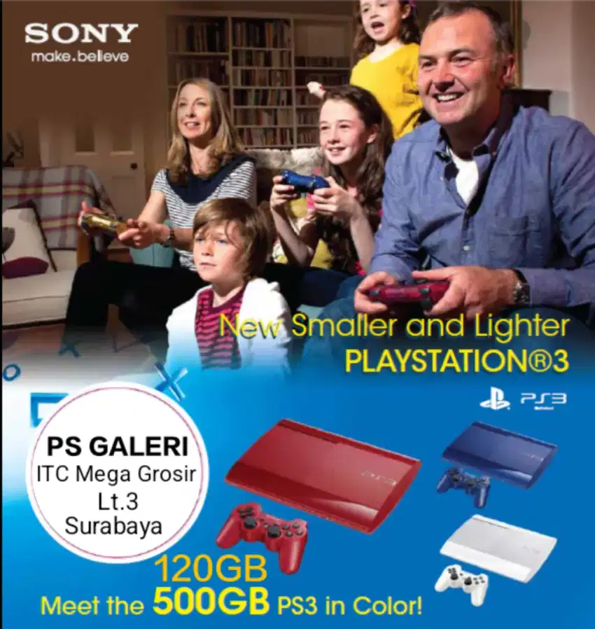 PS3 Super Slim 120/500GB Full Game harga promo