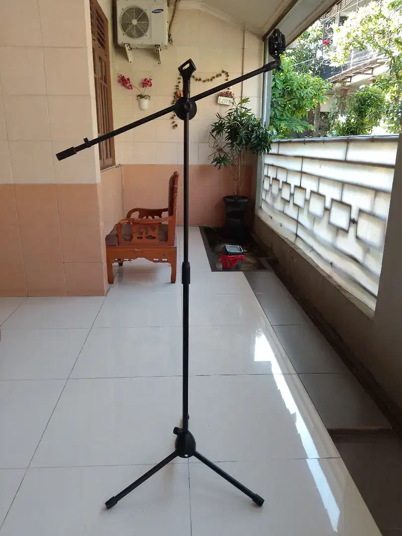 Stand Mic Doble Microphone