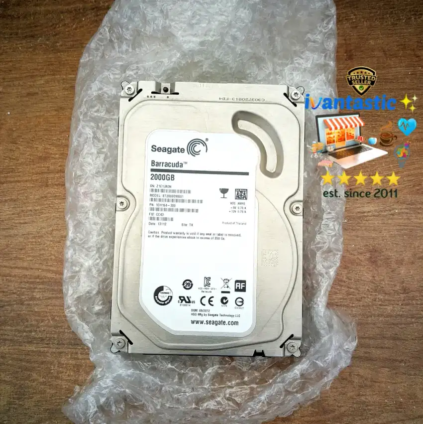 HDD Seagate Barracuda 2 tb terabytes HardDisk Hard Drive Internal