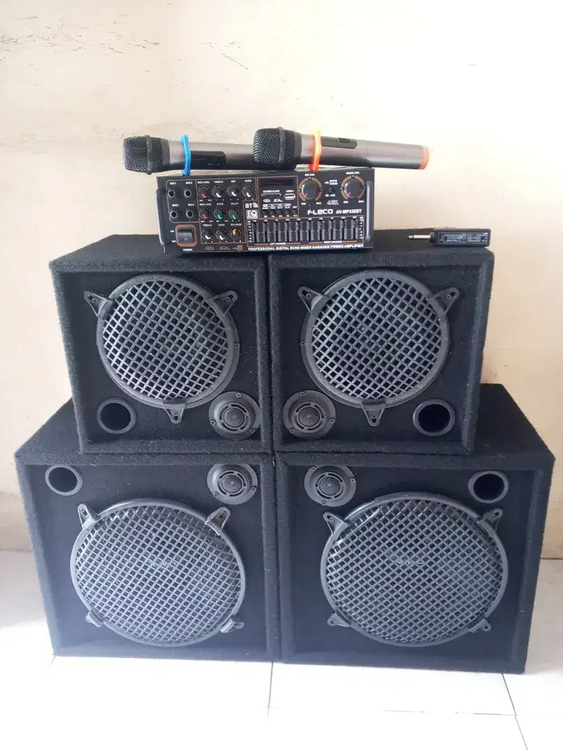 Paket karaoke 12 in + 8 in wireless