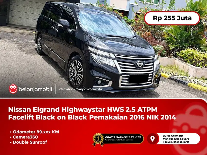 [ CAMERA360 ] Nissan Elgrand Highwaystar 2.5 ATPM Black NIK 2014/2015