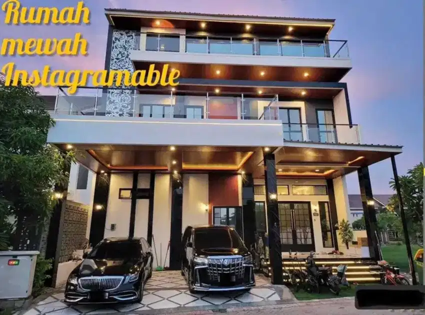 Rumah Mewah 3 lantai Full Furnish JGC Cluster Palm Spring Cakung