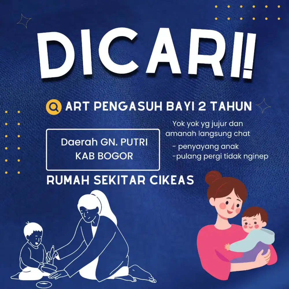 Dicari ART menginap