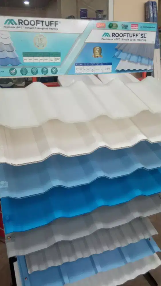 Atap PVC alderon doubel layer 10mm