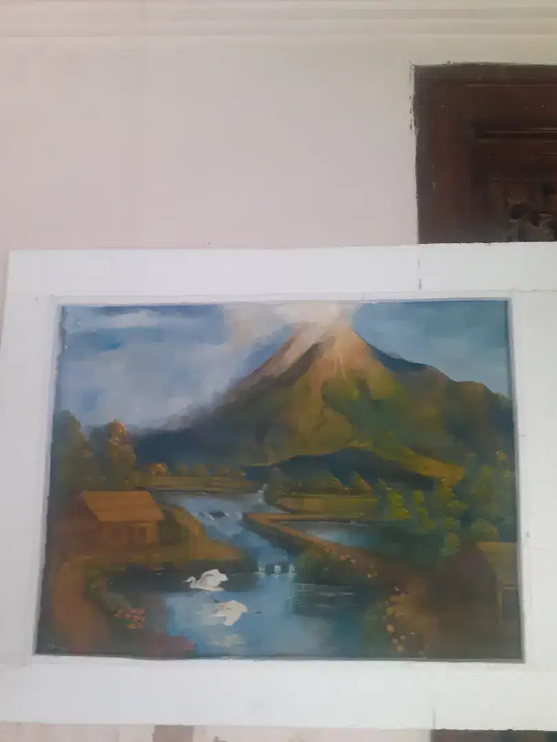 Lukisan merapi size 1.x0,60 m