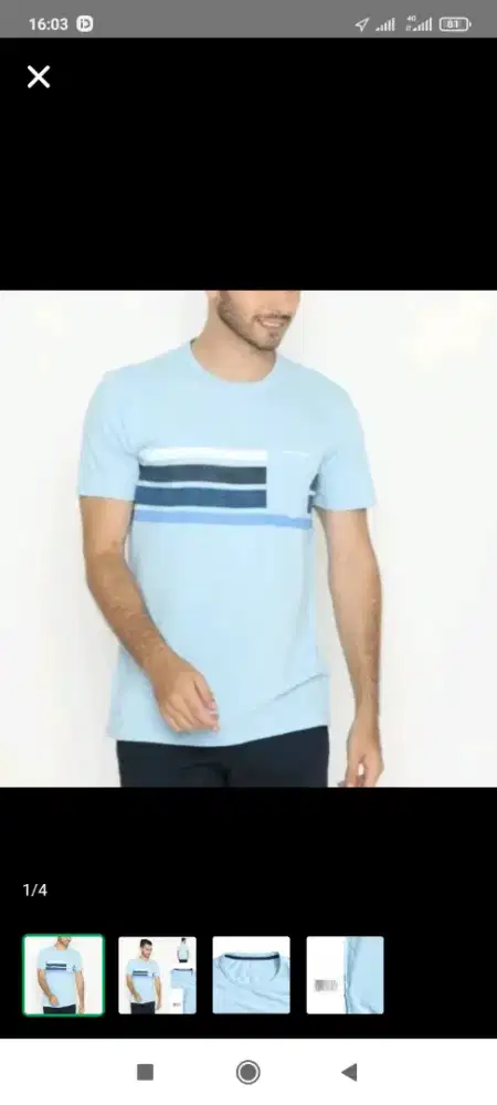 Tshirt old navy XL eropa katun adem biru