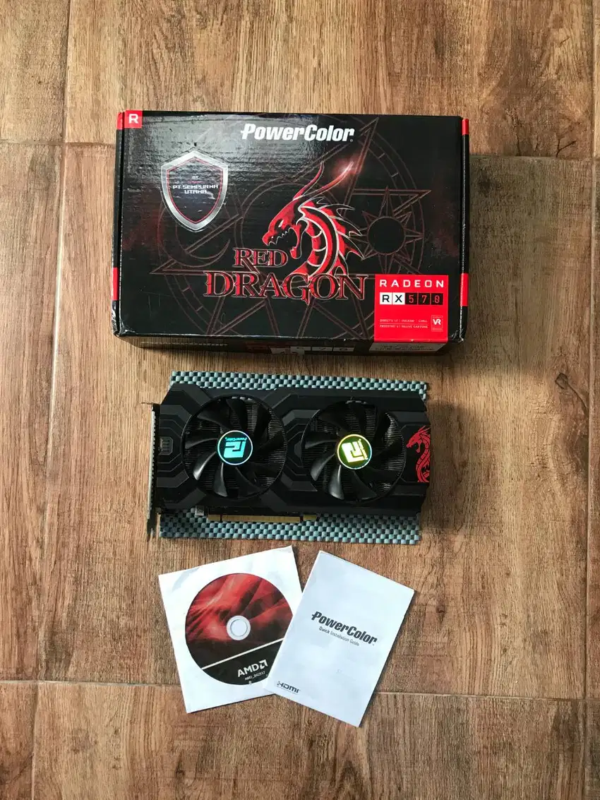 VGA RX 570 DDR5 8GB Power Color Dual Fan No Display
