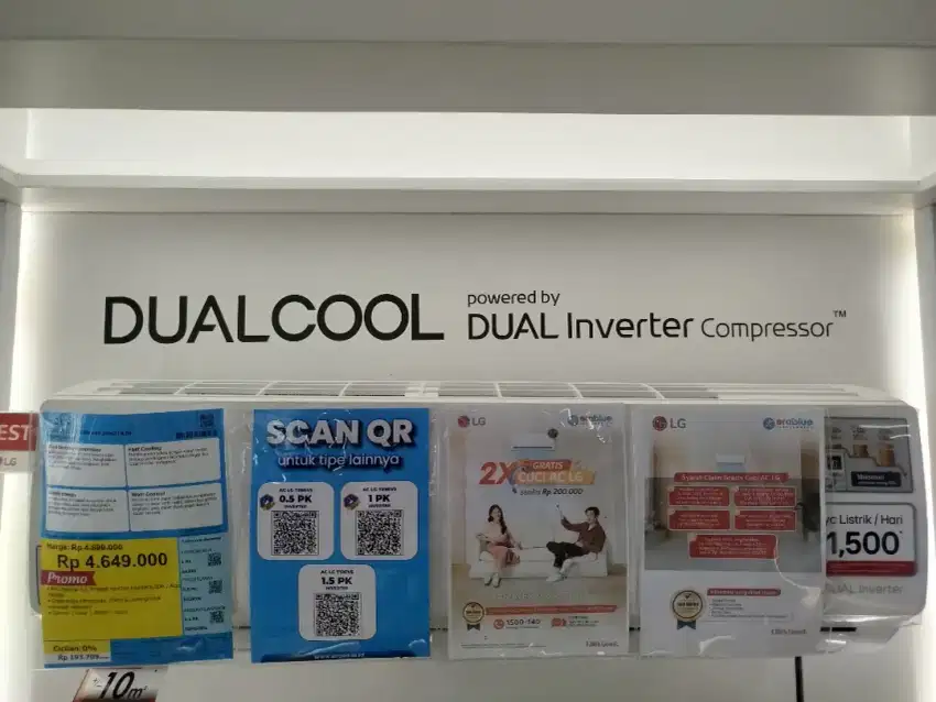 Promo AC 1 PK Inverter LG T09EV5 Bisa Cicilan Tanpa DP Bunga 0%