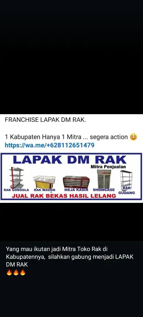 Mitra lapak DM rak