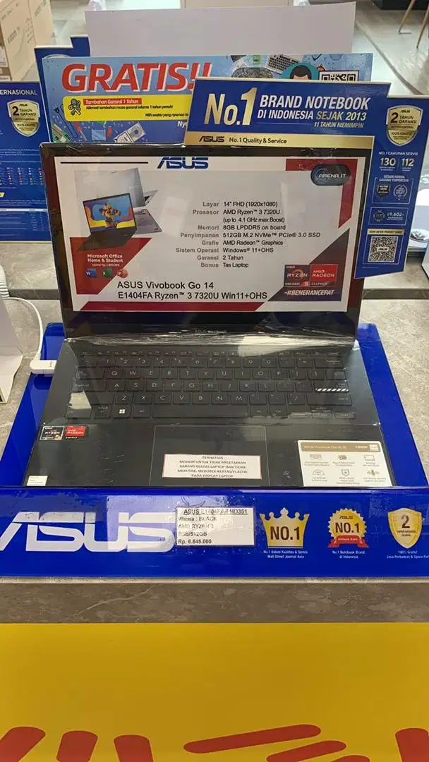 Laptop murah Acer/Asus/lenovo/Hp ASUS E1404FA-VIPS552 R5 16/512