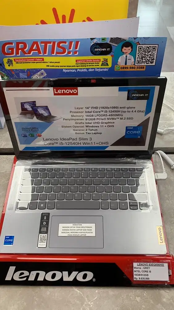 Laptop murah Acer/Asus/lenovo/Hp LENOVO 83EQ006HID i5 16/512 Grey K