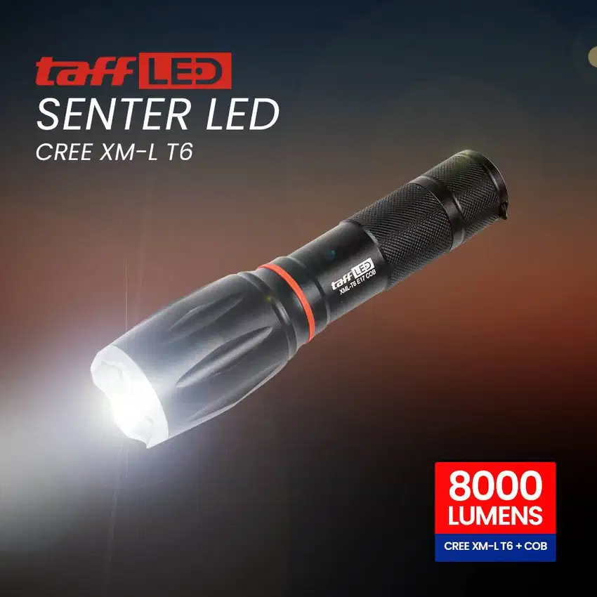 Senter LED Torch Cree XM-L T6 - E17 COB