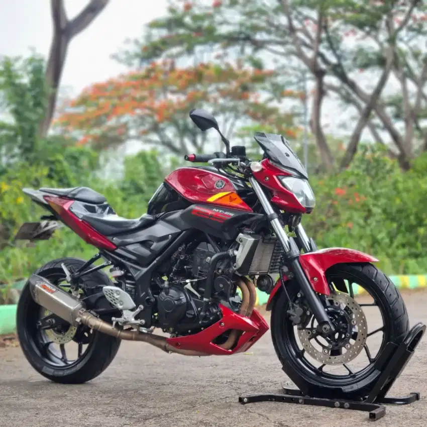 YAMAHA MT25 MERAH 2015 MULUS MODIF SIMPLE SIAP GAS