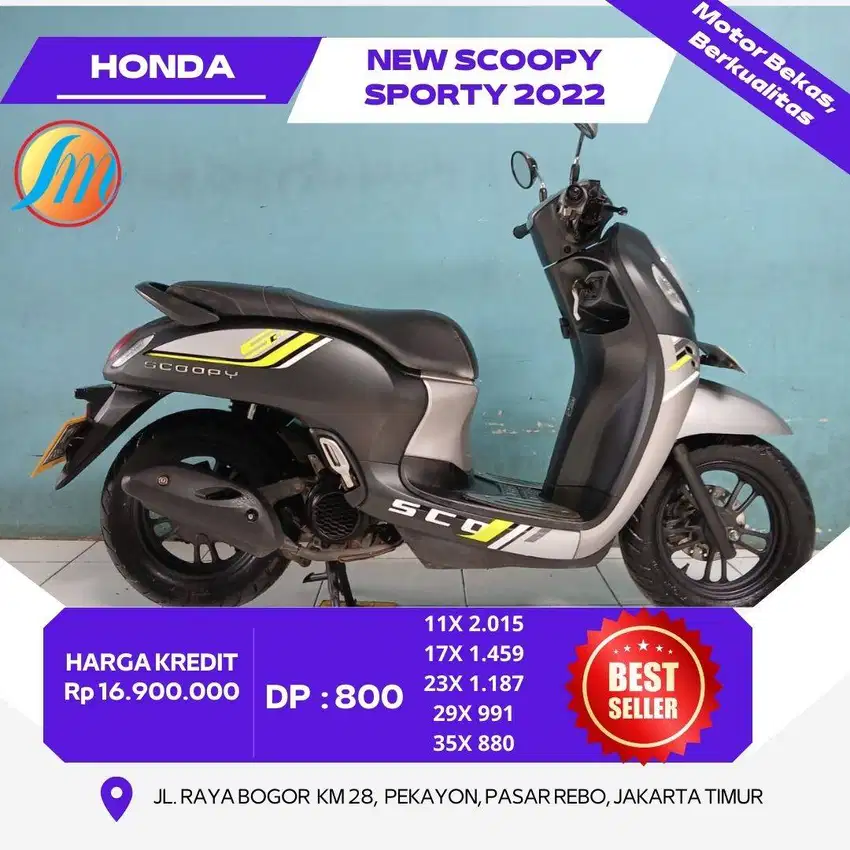 HONDA NEW SCOOPY SPORTY TAHUN 2022 SIAP PAKAI, PAJAK HIDUP