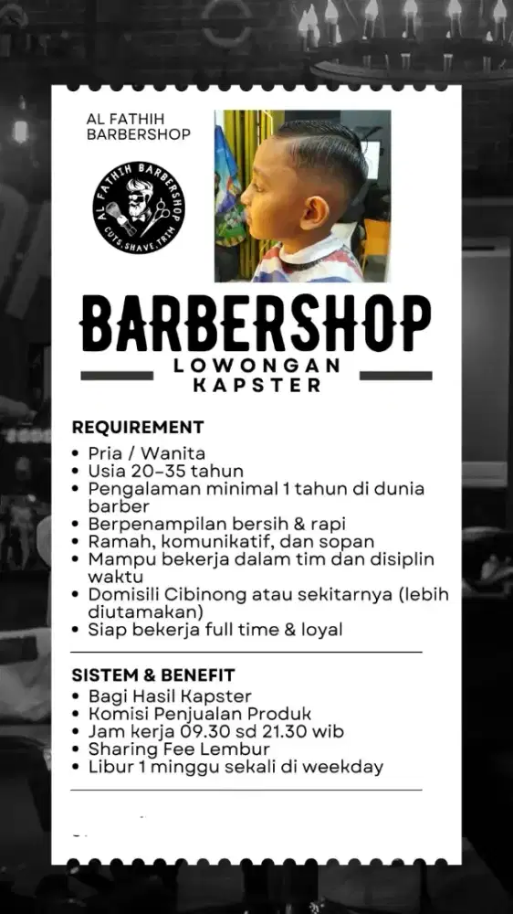 Kaspter Barbershop Cibinong