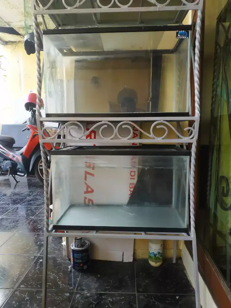 RAK BESI ULIR & AQUARIUM - LAMP& FILTER