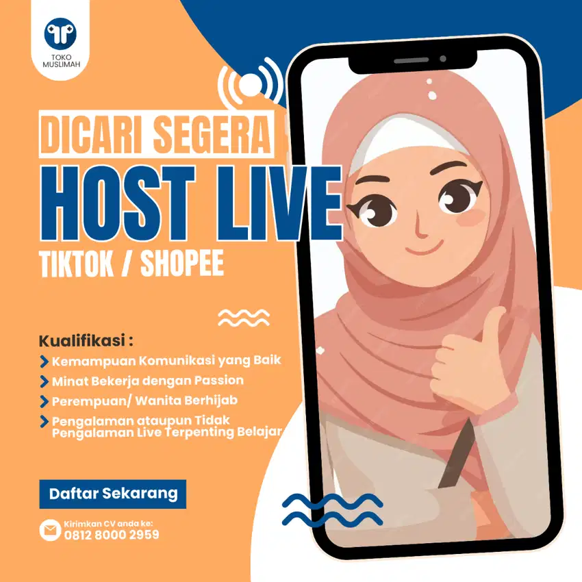 Dicari Karyawati Host Live TikTok