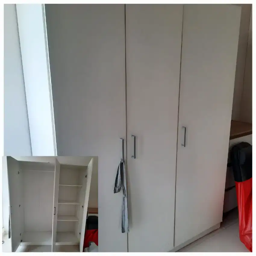 Preloved Lemari 3 pintu IKEA

Ukuran =
P 140 x T 180 x L 50 cm