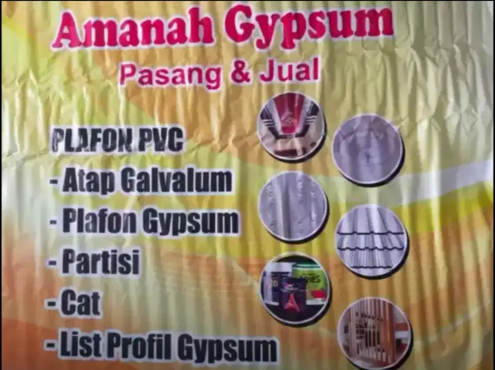 PEMASANGAN PLAFON GYPSUM,PVC DLL