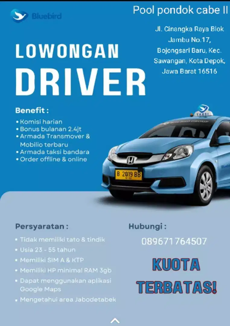 DRIVER POOL PONDOK CABE 2