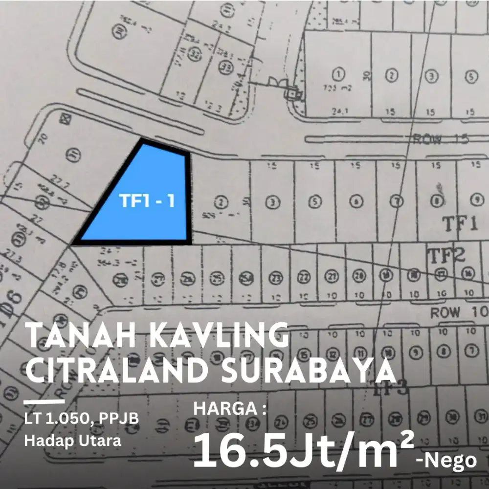 Dijual Tanah Raya Fullerton Place Citraland
Bentuk tanah ngantong