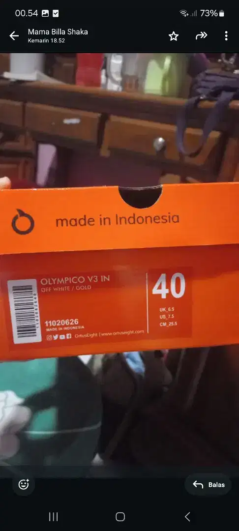 Futsal series Ortus Olympico v3 in size 40 off White/Gold