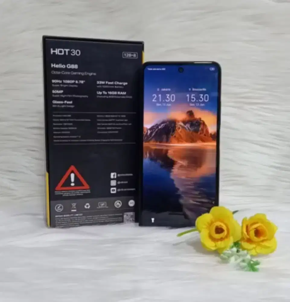 Infinix Hot 30 NFC ram 16gb 128gb free microsd 8gb FULL SET mulus 99%