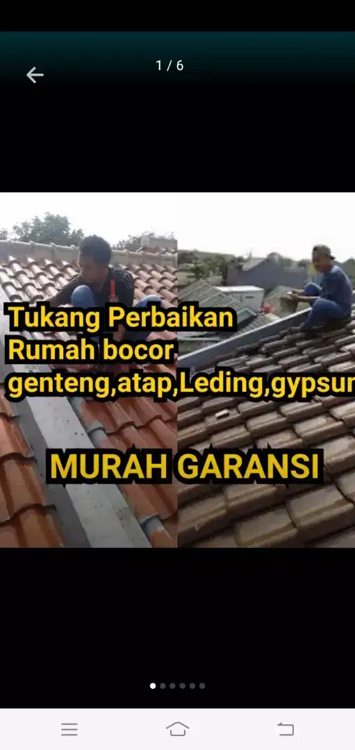 Tukang Atap Rumah bocor Seng Genteng Lantai Dinding merembes