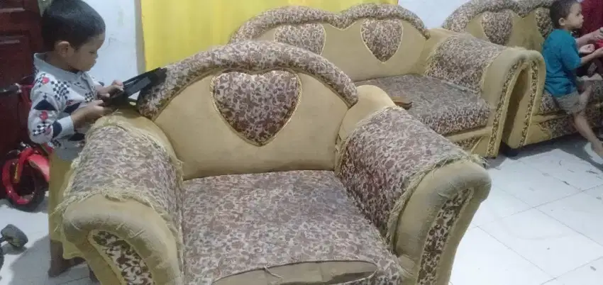 Kursi Sofa 1 set 3 biji