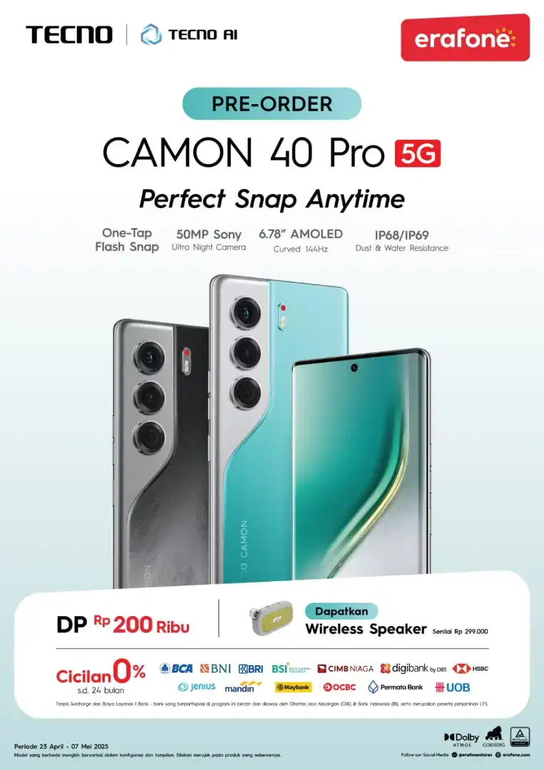PRR-ORDER NOW TECNO CAMON 40 PRO 5G