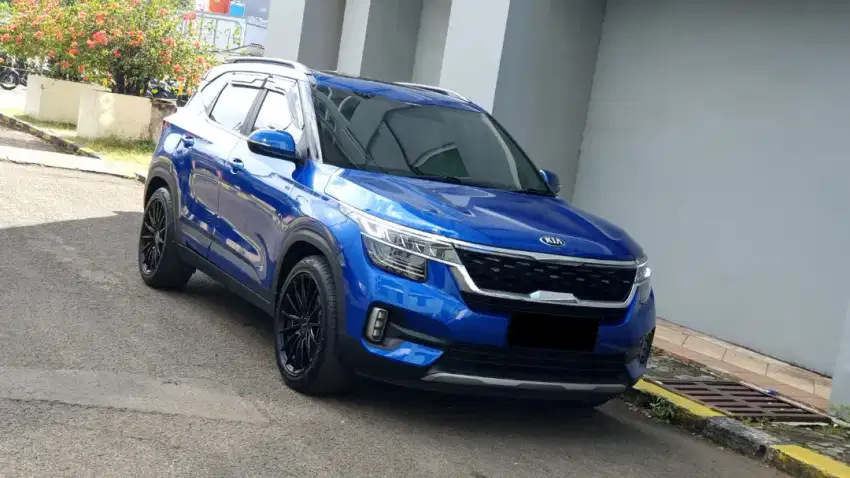 Kia Seltos EXP EX+ Plus Fullspec 1.4 Turbo AT Sunroof Biru 2021 2022
