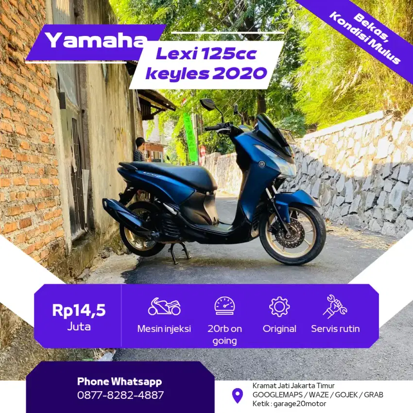 Yamaha Lexi S 125cc Vva Bluecore Keylles Tahun 2020