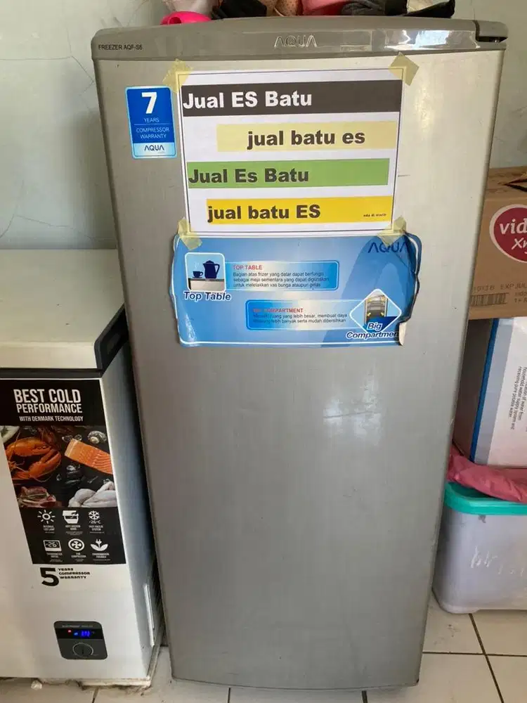 Kulkas FREEZER untuk Es BATU AQUA 8 rak