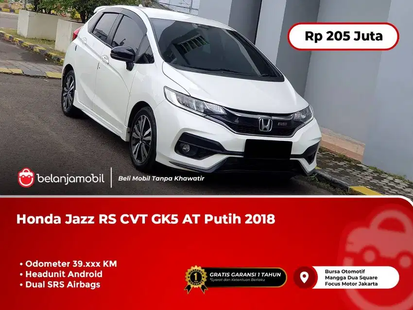 [ LOW KM ] Honda Jazz RS CVT GK5 AT Putih 2018/2019