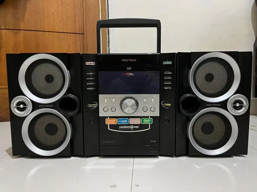 Polytron XL 2900 Mini Compo Stereo Radio Tape DVD USB Hi-fi Bazzaoke