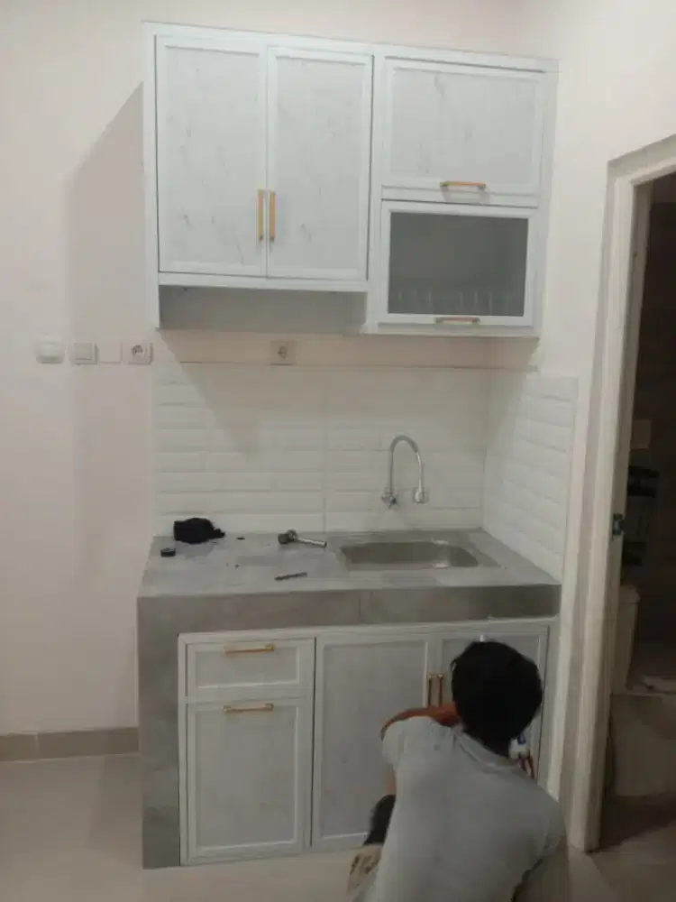 Kitchen set bahan aluminium acp anti ryap anti kropos kuat api