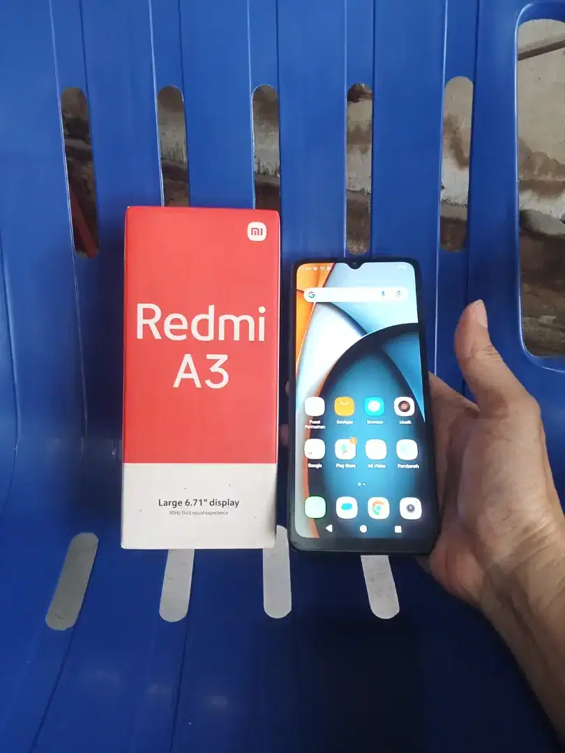 Redmi a3 ram 4+4+128 fulset