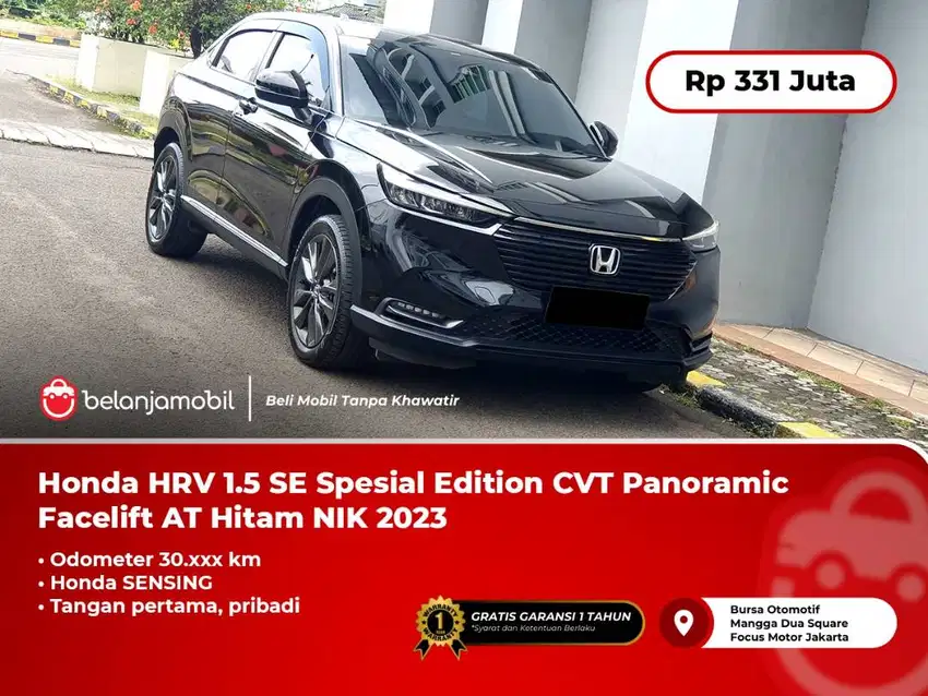 [ PANORAMIC ] Honda HRV HR V 1.5 SE CVT Sensing AT Hitam 2023/2024