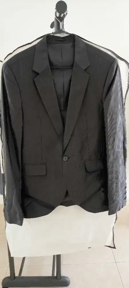 Jas pria Hiram garis