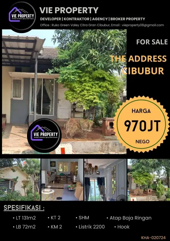 Rumah Luas HooK di The Address Cibubur