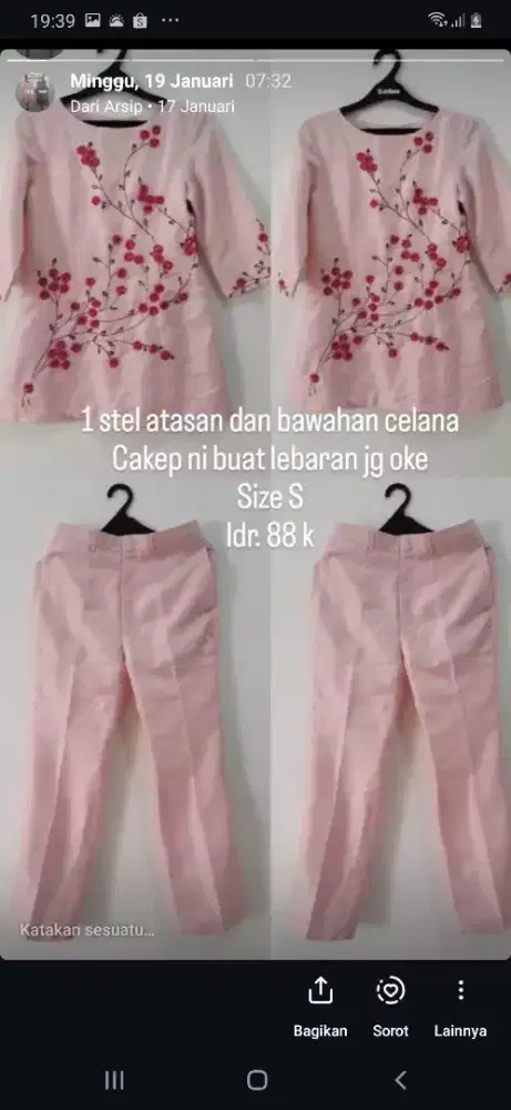 Satu set baju cantik