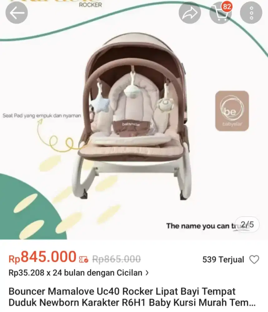 Jual Murah - Bouncer Baby Brand Mamalove - Baby Rocker