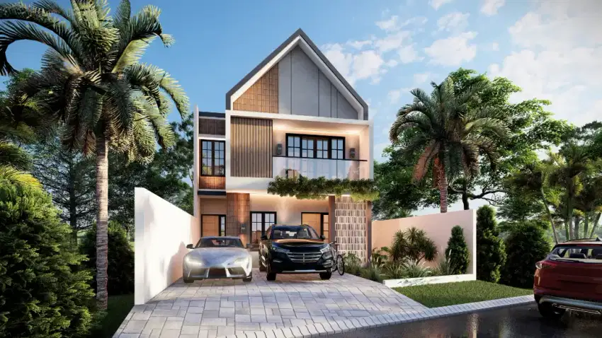 Rumah 2 lantai keren Kekinian untuk generasi millenial