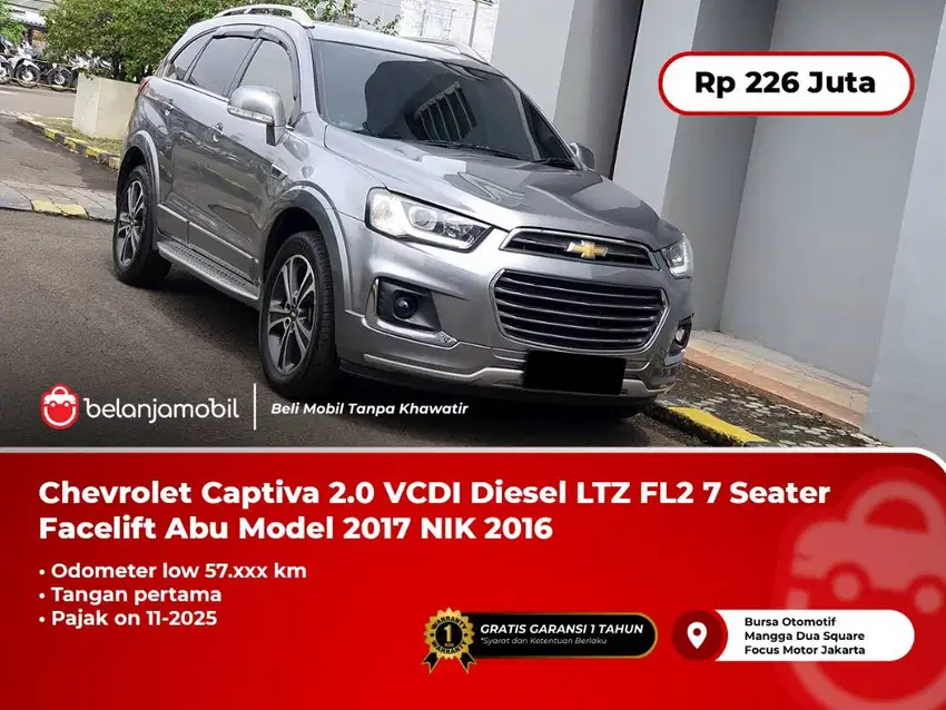 [LOW KM] Chevrolet Captiva 2.0 VCDI Diesel 7Seater Abu 2016