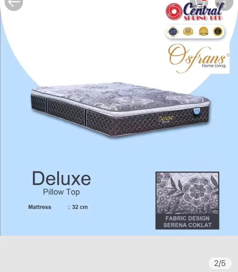 Springbed Central pillow top